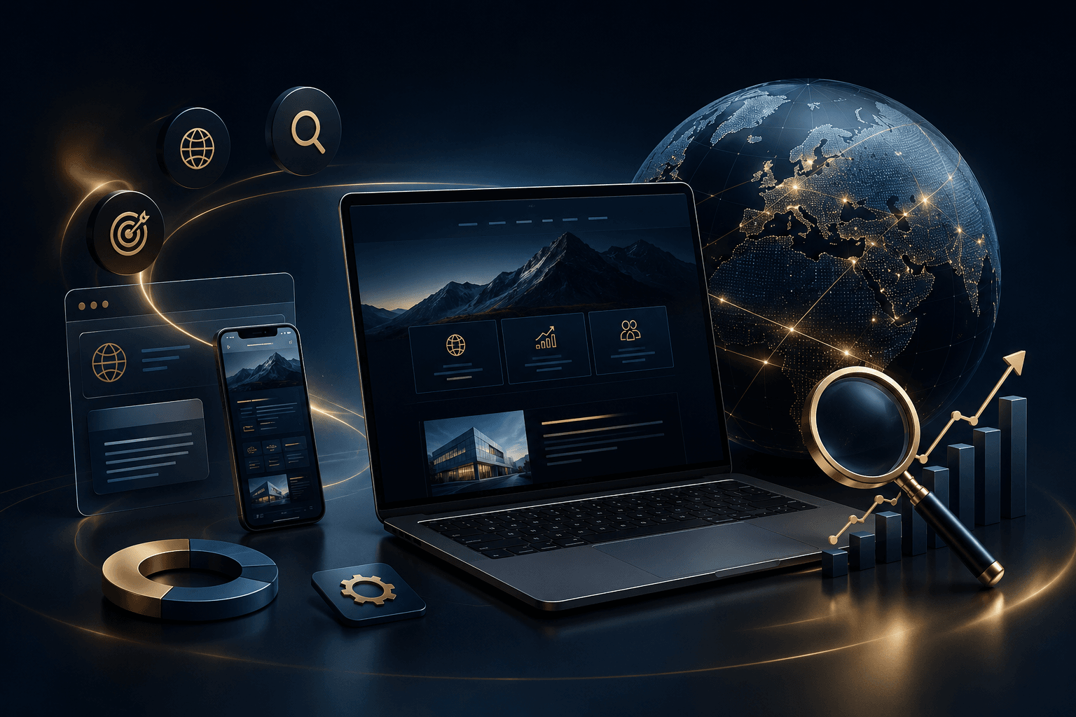 B2B digital presence and international positioning